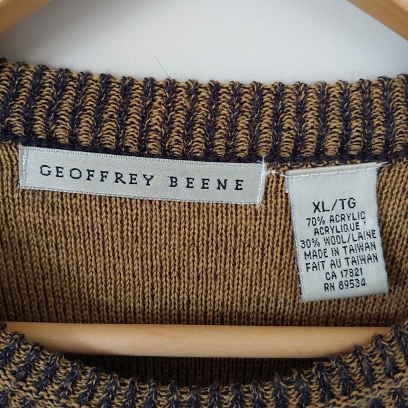 Vintage Geoffrey Beene Wool Blend Crewneck Sweater Size XL Multicolour - Picture 12 of 12